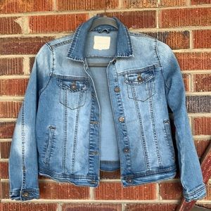 Girls large Copper Key soft denim jacket EUC